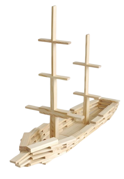 BB KAPLA 200 - dřevěná stavebnice