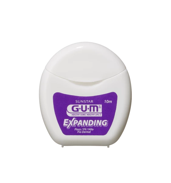 GUM Expanding zubní nit voskovaná s mentolem, 10 m