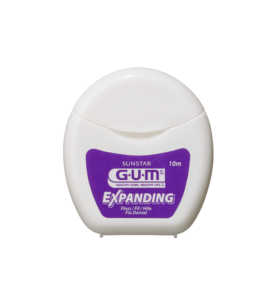 GUM Expanding zubní nit voskovaná s mentolem, 10 m
