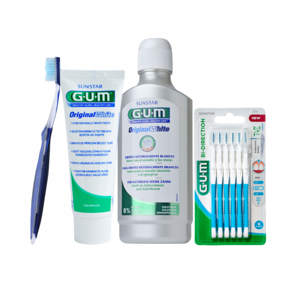 GUM Original White bělicí sada