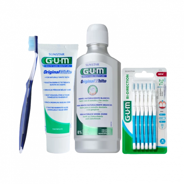 GUM Original White bělicí sada