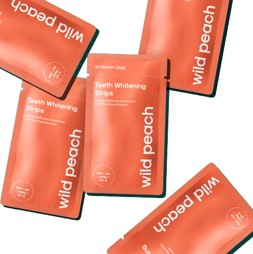 Pop Wild Peach Teeth Whitening Strips, bělicí pásky na zuby (7x2 ks)