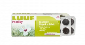 LUUF pastilky, Islandský lišejník a ibišek, 20 pastilek