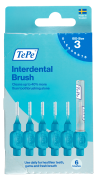 TePe Original mezizubní kartáčky z bioplastu 0,6 mm, modré, 6 ks, krabička