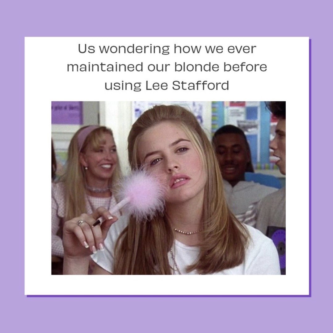 Us wondering how we ever maintained our blonde before using Lee Stafford